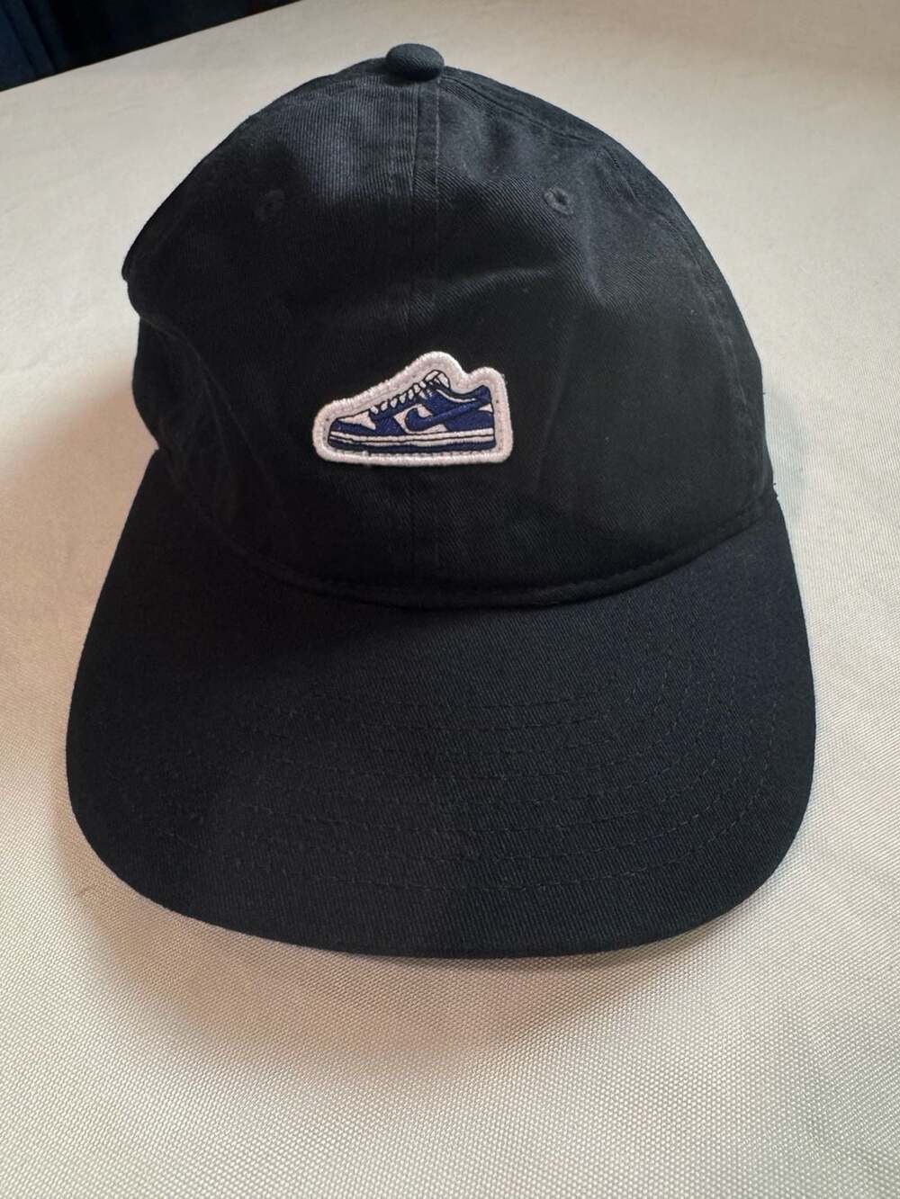 Nike Sneaker Patch Black Dad Hat Swoosh Streetwear Adjustable Cap S/M